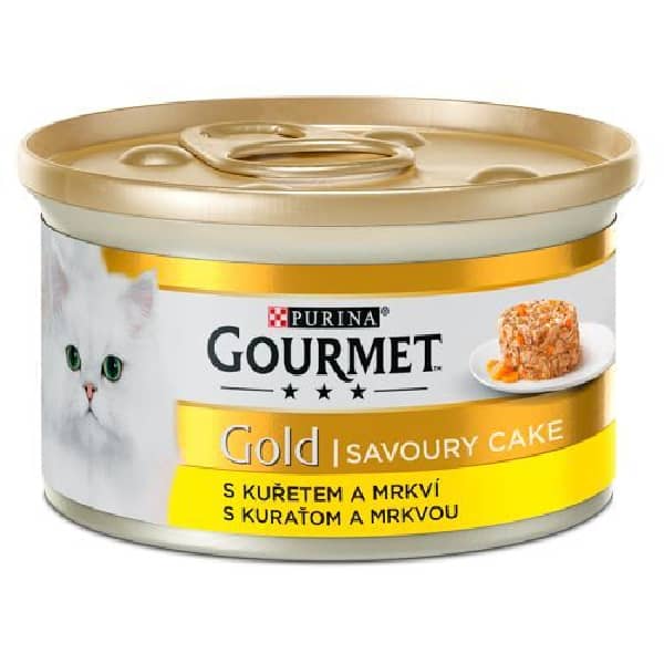 GOURMET GOLD SAVOURY CAKE kaķu konservi Vista, burkāni 85g